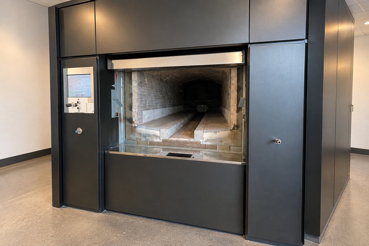 Cremation furnace in a crematorium